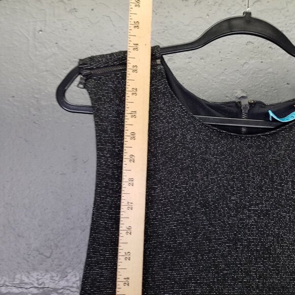 ALICE + OLIVIA Gyllen Dress Womens M Mini Black Metallic Fleck Zipper Net Lining - Picture 11 of 12